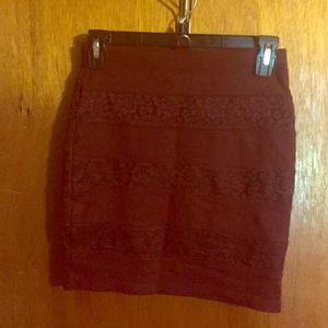 Burgundy skirt