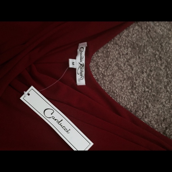 ♥️SOFT RED DRESS, RUSCHING - Picture 4 of 4