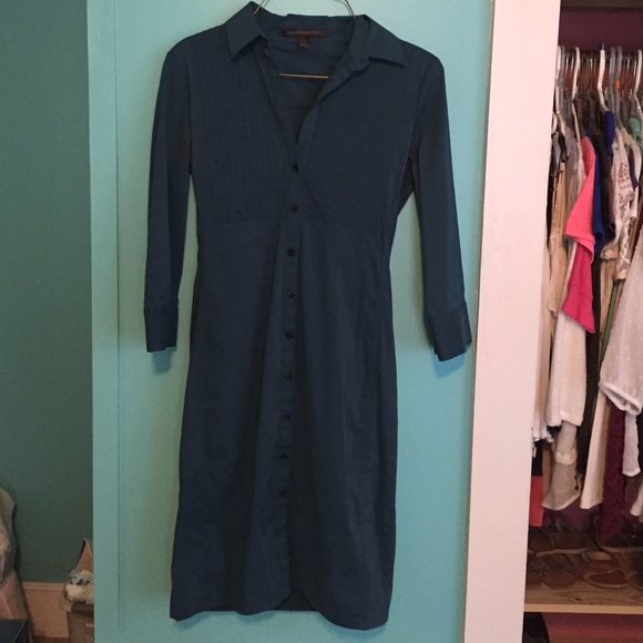 Teal blue pencil dress