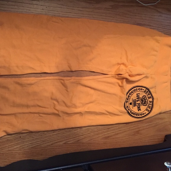 Orange Victoria's Secret sweat pants
