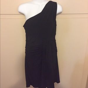 Black one shoulder cocktail dress