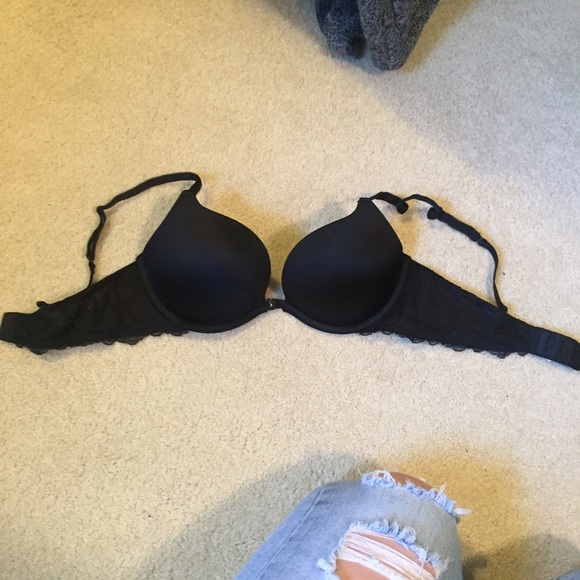 34b black lace push up bra