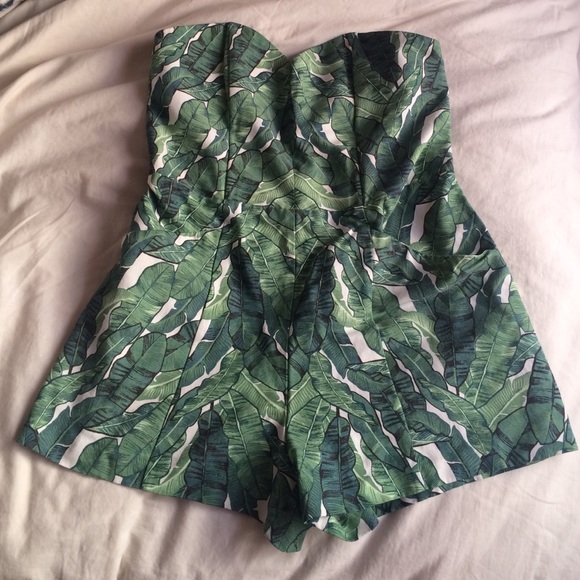 H&M Dresses & Skirts - Palm Leaves Romper Jumpsuit