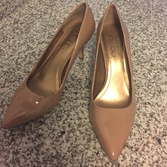 BCBG Paris Nude Patent Pumps