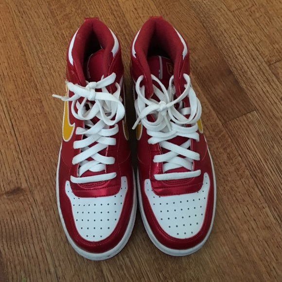Varsity Red/White Nike High Tops - Picture 2 of 4