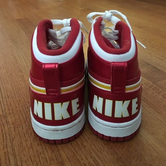 Varsity Red/White Nike High Tops - Picture 3 of 4