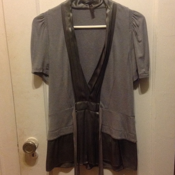 Bcbg cotton and silk top
