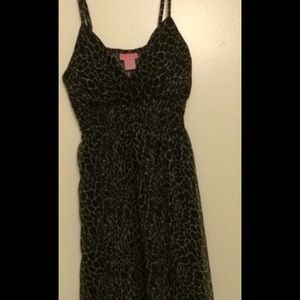 Black print maxi dress