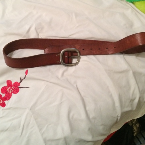 Brown leather belt