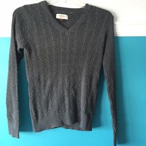 Grey cable knit sweater