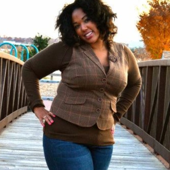 Tommy Hilfiger Brown Plaid Vest