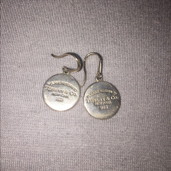 Tiffany silver hang down earrings