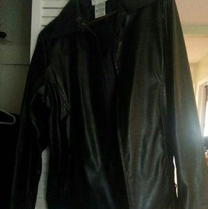 Leather coat