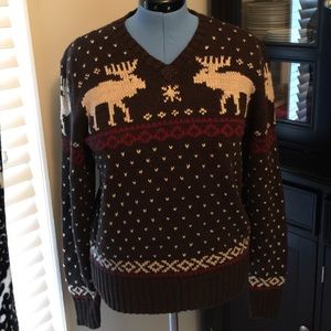 🎀SOLD🎀Ralph Lauren L, brown reindeer sweater