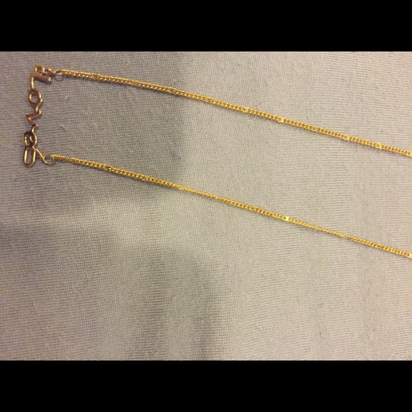 gold "love" necklace