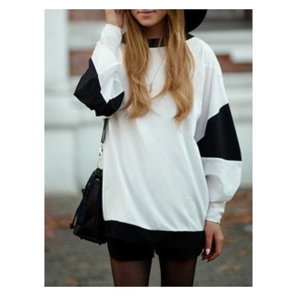Zara Tops - Long Sleeve Color Block Tee Shirt