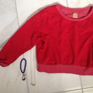 VINTAGE Zara red cropped sweater