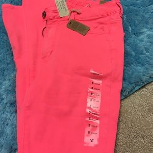 Pink skinny jeans (super stretch)