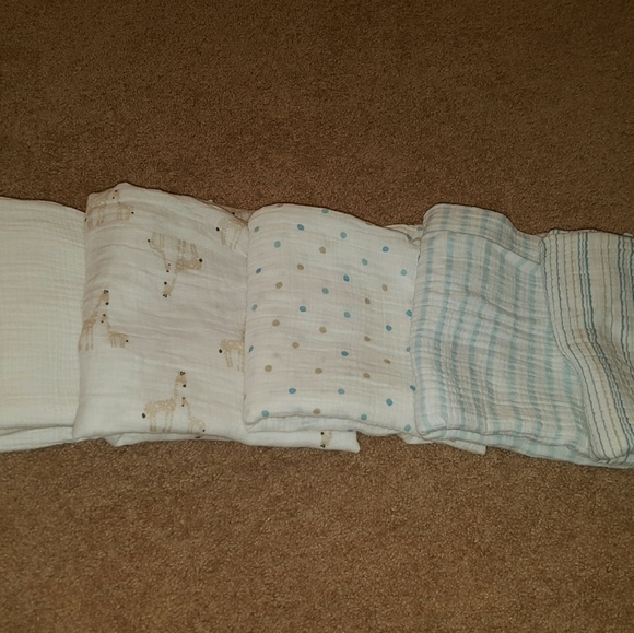 6 Aden Muslin Swaddling Blankets