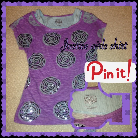 Justice shirt size 8 girls