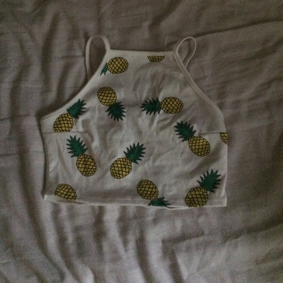 Charlotte Russe Tops - pineapple crop top