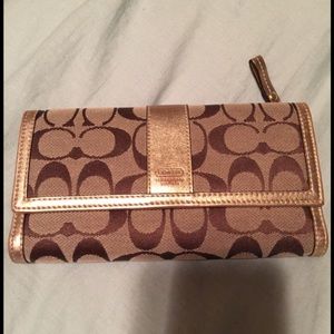 Coach wallet with checkbook cover