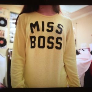 Yellow "Miss Boss" Sweater