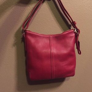 Coach Red Leather Shoulder Bag