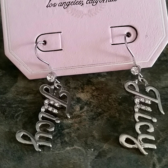 New Juicy Couture silver earrings - Picture 2 of 2