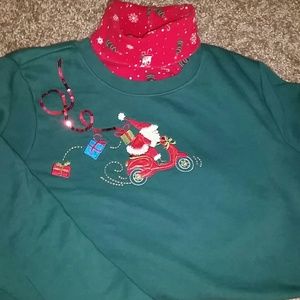 Christmas Sweatshirt with Matching Turtleneck