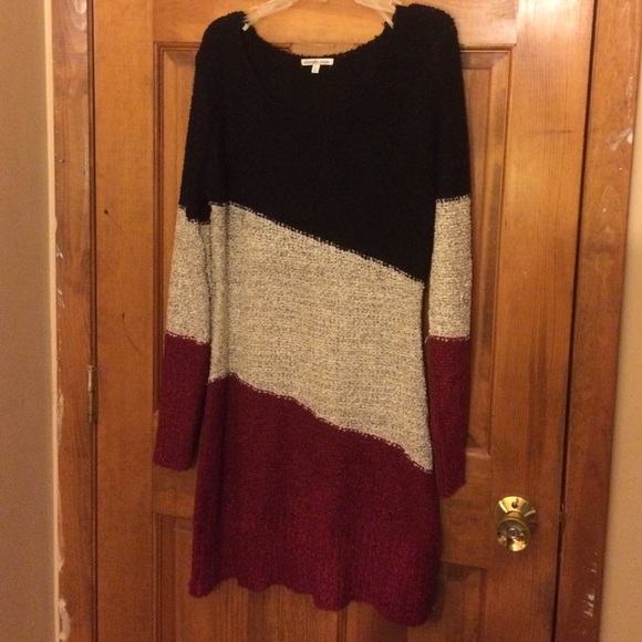 3 color sweater dress