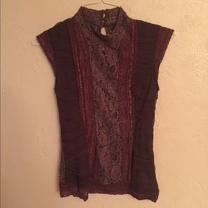 CDR from Nordstrom brown lace top