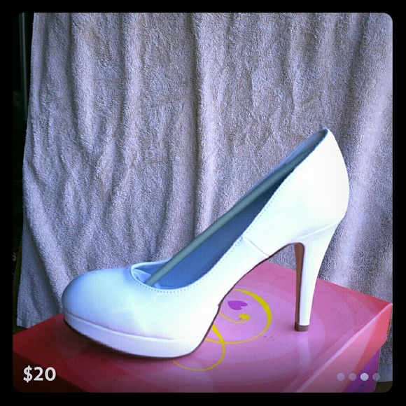 New white classy heels
