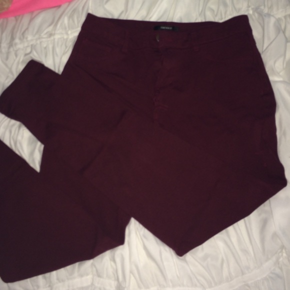 maroon pants