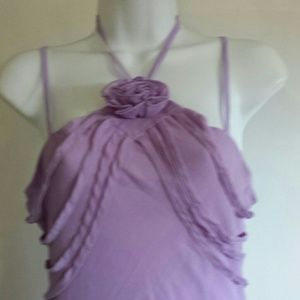 Purple chiffon maxi dress