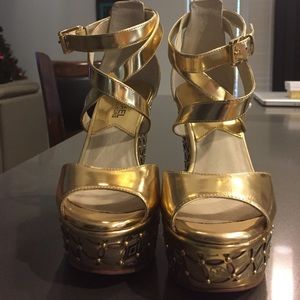 Michael Kors Gold Wedge Heel
