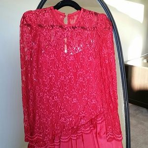 Red party dress