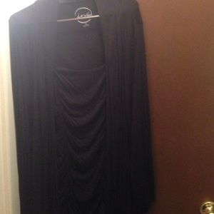 Black one piece layered look shirt