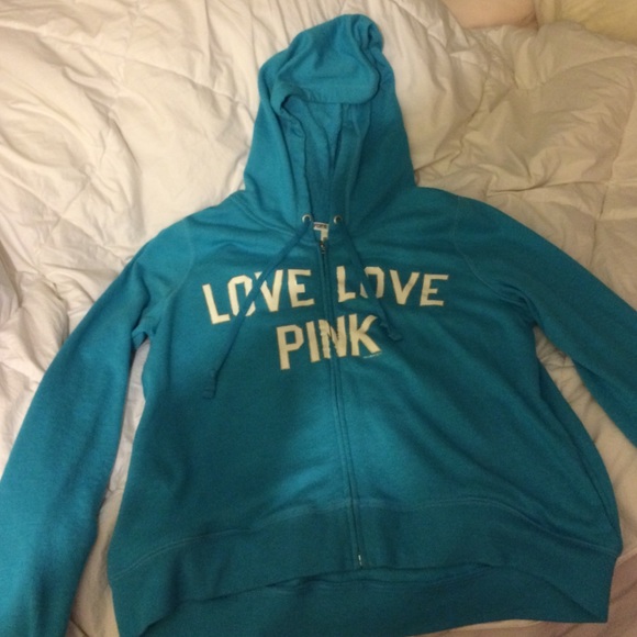 High to low full zip turquoise Sweatshirt