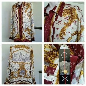 ONYX large blouse Horsemen on the hunt with hounds