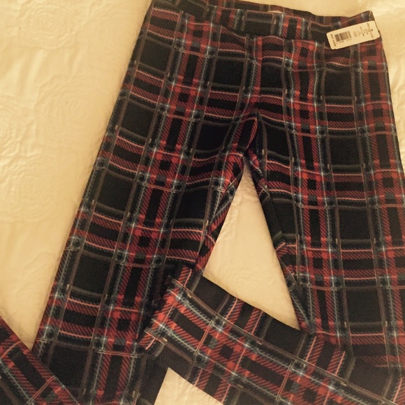 Romeo & Juliet couture black plaid legging szM - Picture 3 of 4