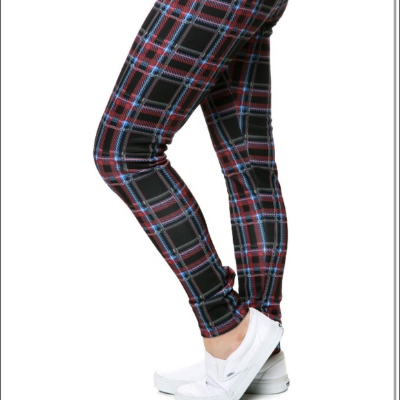 Romeo & Juliet couture black plaid legging szM - Picture 4 of 4