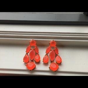 Bright Orange Kate Spade Chandelier Earrings