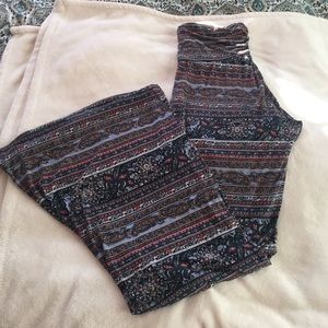 Wide leg boho pants