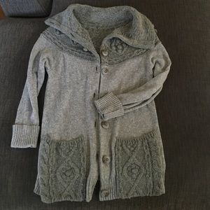 Anthropology grey winter sweater