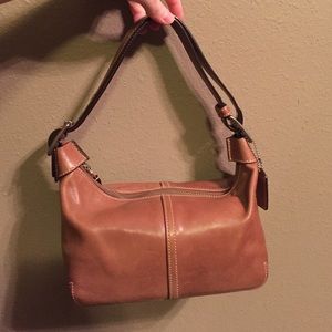 Coach Camel Leather Hobo Handbag
