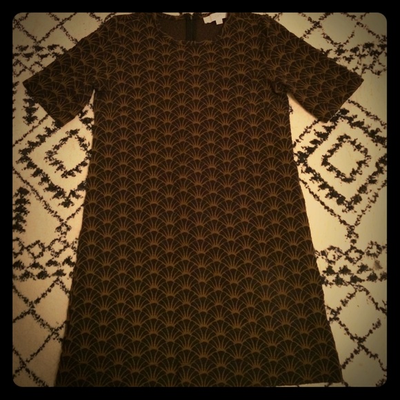 Loft Deco Shift Dress XS