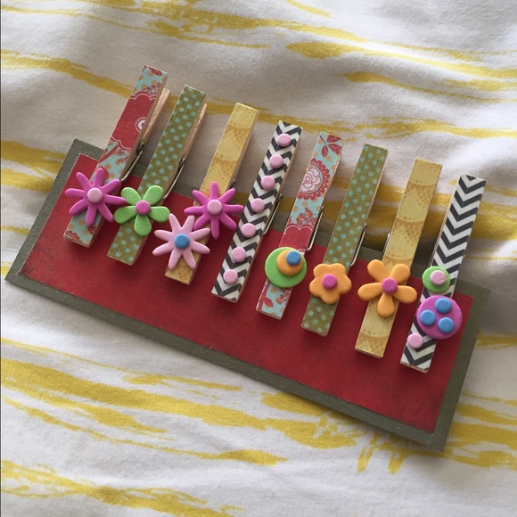 Hand made clothespin magnets