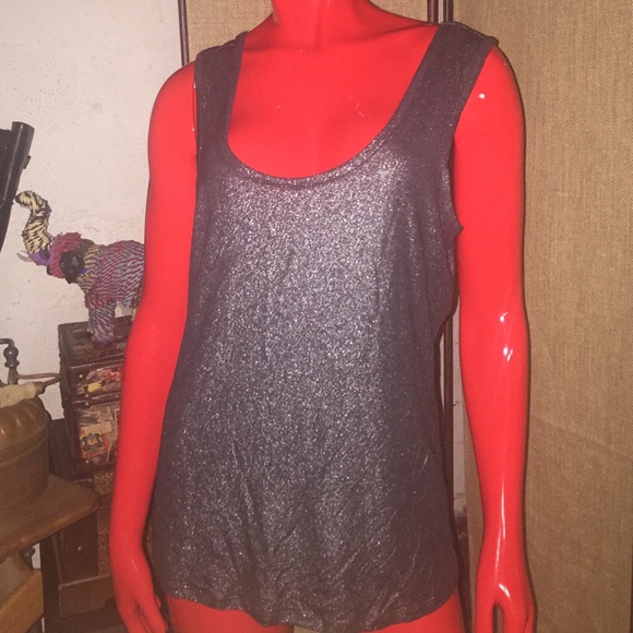 Lord and Taylor Shimmering black tank top