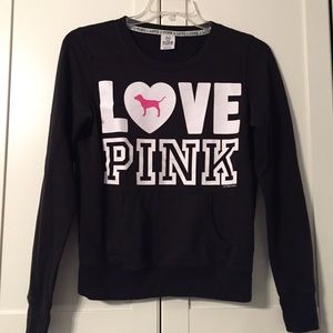 Pink pullover.
